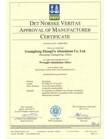 Approbation du certificat de constructeur par Norske Veritas